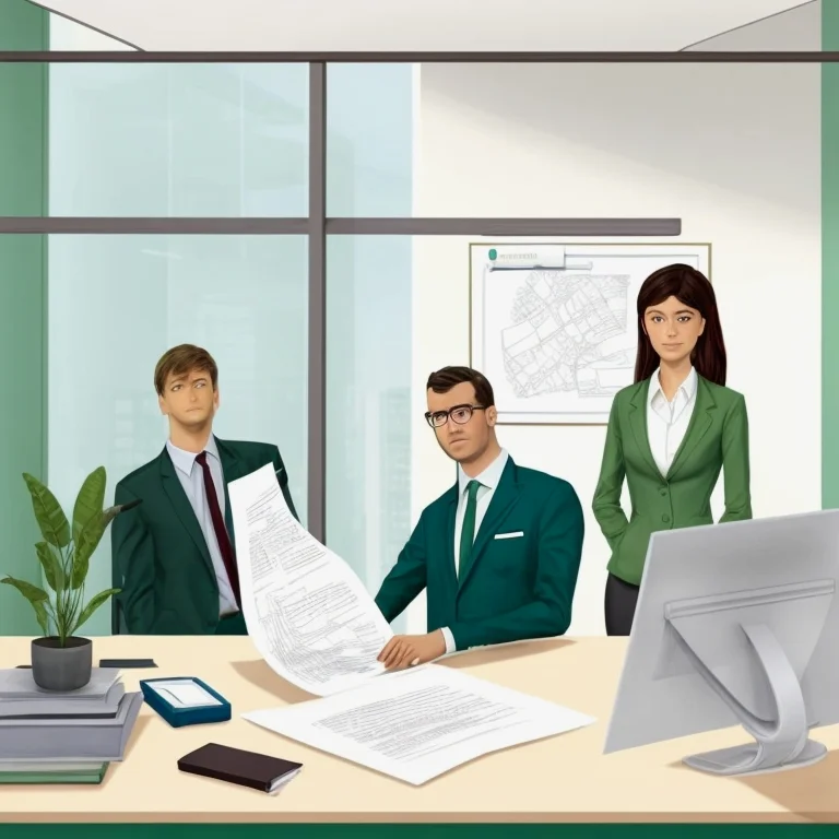 Legal advisor reviewing property documents